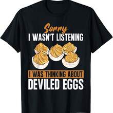 Deviled Egg Thinking About Deviled Eggs T-Shirt - Black - View 11