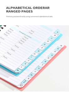 1pc A6 Size Minimalist Password Book, Premium Password Manager, Quick Access To Website Passwords, Username And Password Storage Function, Perfect For Home Office, Internet Computer Login, School Office Supplies, Ideal Gift For Women, Teachers And Mother's Day - Rectangle - View 5