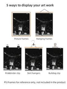 1pc Frameless Handsome Football Star Black White Chic Athlete Wall Art Poster Print For Bedroom Living Room Dorm Party Gift, Room Decor, Prints For Wall - Football Stars - View 7