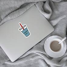 1PC Student Tears Funny Relatable Sticker, Academic Stress Humor Design For Laptops, Notebooks, Water Bottles, Journals, Lockers, Perfect Gift For Students, Crammers, Teachers, And Emotionally Overwhelmed Learners - Multicolor - View 3