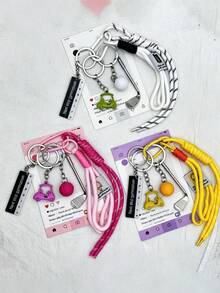 1 Set Original Dopamine Color Golf Ball Golf Course Car Keychain Set, Essential Item For Golf Enthusiasts, Ideal Small Gift For Golf Course Anniversary Events. Women's Summer Charming Bag Charm, Beach Holiday Essential, Also The Most Suitable Bridesmaid Gift - Multicolor - View 2