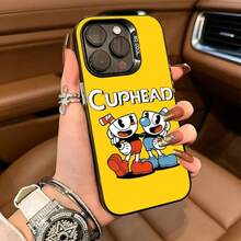 Phone Case For 17 16 15 14 13 12 11 Plus Pro With Copperhead And Muggman Cartoon Design, Hand-Painted Silver Edge, Cute And Creative Protective Case. - Warna-warni 2 - View 3