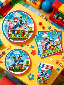 asmodee Mario Party Tablecloth, Waterproof And Oil-Resistant Dining Table Cover, High-Definition Pattern For Kids Birthday Parties And Themed Events - Multicolor - View 16