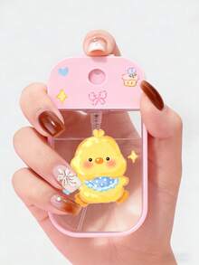 Little Yellow Chick Pattern Transparent Pet Spray Bottle – Suitable For Perfume, Makeup Remover, Toner, And Nail Polish Remover - Multicolor - View 2