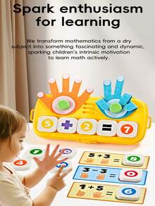 Finger Counting Toy, Children's Cognitive Learning Educational Toy, Learn Math With Fingers, Includes 10 Cards, Cute Christmas, Halloween And Thanksgiving Gift - Multicolor - View 3