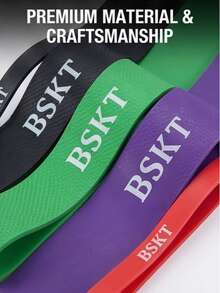 BSKT 1/5pcs Multi-Color Multi-Function Elastic Resistance Bands, Home Body Shaping Upper Body Strength Training Equipment, Suitable For Fitness Beginners, Foldable Portable Storage Compatible With Multiple Fitness Exercises, High Rebound Uniform Elasticity Fabric, Multiple Resistance Levels Optional, Lightweight Foldable And Portable Storage, Soft And Controllable Resistance, Can Complete Chest Expansion, Stretching, Shoulder And Back Shaping, Arm Strengthening And Other Training Exercises, Dedicated For Home, Dormitory Fragmented Light Strength Training, Easy For Zero-Based Fitness People To Get Started - Multicolor - View 6
