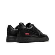 Nike * Air Force 1 Box Logo 時尚低筒運動鞋 中性款 黑色 - 黑色 - 查看 3