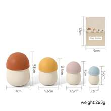 Stacking Nesting Mushroom Toys, Size Recognition Sorting Educational Toy, Early Childhood Fine Motor Skill Training, Toddler Water Play Toy - Multicolor - View 3
