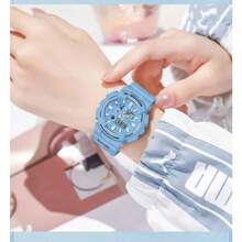 Jam Tangan Surfing CASIO G-SHOCK GAX-100CSA-2A Biru Muda, & Tampilan Fase Bulan Tahan Air 200M, Tahan Guncangan, Tali Resin Antimagnetik, Jam Tangan Luar Ruangan - Satu-Ukuran - View 9