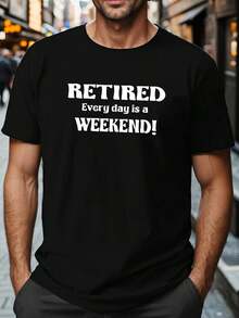 Short-Sleeved T-Shirt, Men's T-Shirts, Women's T-Shirts, Unisex Short-Sleeved Round Neck T-Shirt With A Nice Print, Available In Sizes S-3XL, Ideal For Everyday Use. - 黑色 - 查看 1