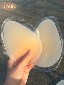 1 Pair Seamless Silicone Invisible Bra Pads, Thick Support Type, Suitable For Bras, Swimwear, Etc. Soft And Comfortable, Suitable For Home, Outdoor And Sports - Color - View 1