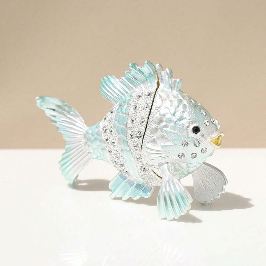 SIQIZHOU 1pc Enamel Jewelry Box Clownfish Home Decor. Valentine's Day, Birthday Gift - Multicolor - View 1