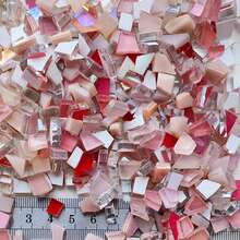 120g Mixed Color Asymmetric Trapezoid Glass Mosaic Tiles, Handmade DIY Mosaic Craft Supplies For Picture, Vase And Home Decor - A - View 16