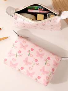 Cartoon Butterfly Short Wallet, Foldable Fresh Style Tri-Fold Wallet, Small Multi-Function Coin Purse, ID Card Holder - Handheld - View 6