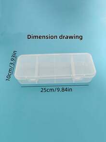 2/1pc 4-Compartment Transparent Storage Box, Suitable For Jewelry, Hair Accessories And Hair Clips, Practical Dust-Proof Desktop Organizer - Multicolor - View 7