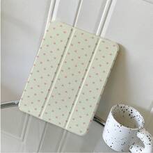 1pc Pink Polka Dot Tri-Fold Tablet Protective Case, Multi-Angle Stand, Suitable For Office And Entertainment, With Pen Slot, Compatible With IPad Pro 2024/Air M3/A16 2025, MatePad - Multicolor - View 5