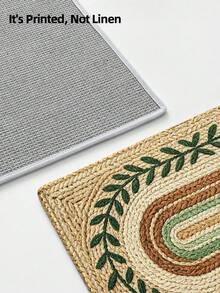 DAJIANG 1pc 3D Woven Long Strip Rug, Kitchen Mat, Long Floor Mat, Suitable For Bathroom, Kitchen, Outdoor, Hallway, Bedroom, Living Room, Next To Washing Machine, Machine Washable Rug Accessory, Easy To Clean Entryway Mat, Non-Slip Bedroom Decorative Rug - Multicolor - View 7
