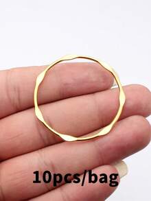 10pcs 43x43mm Embossed Hollowed-Out Geometric Circle Charms Pendant For DIY Jewelry Making Necklace Keychain Phone Chain Bracelet Making Accessories - Ring - View 14