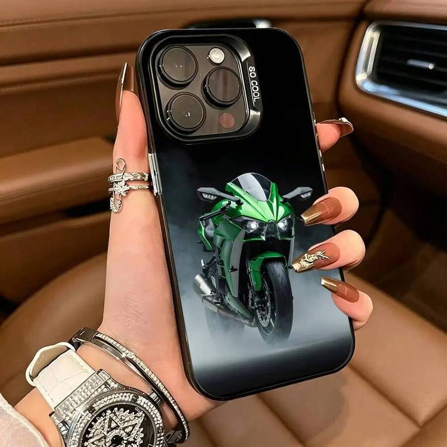 Large Capacity Shockproof Phone Case With Motorcycle Design Silver 1000SX ZX6R For IPhone 17 16 15 14 13 12 11 Plus Pro Max - Z6 - View 1