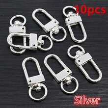 10 piezas de ganchos con cierre de langosta a presión para llaveros DIY, accesorios y suministros para hacer joyas - 33x13mm - Ver 13
