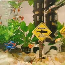 1/5pcs Resin Aquarium Decoration Ornaments Artificial Shark Warning Sign Landscaping Accessories For Fish Tank Aquarium Background - Happy Aquarium - View 4