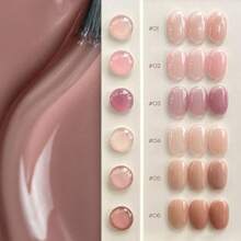15ml Icy Transparent Nude Nail Polish Gel, 2026 New Solid Color Base Color, Versatile Commute Jade Nude Nail Polish Dedicated Gel - Multicolor - View 12