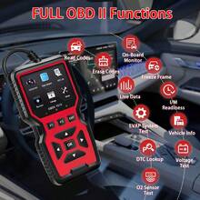 V519 Universal OBDII Car Scanner Check Engine Light Reader Diagnostic Tool With Fault Code Reading Clearing Battery Voltage Detection For 1996+ Vehicles - Red - View 7