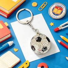 1 Stück Schulanfang Saison Schlüsselanhänger, kreativer Hip-Hop Stil Strass-Kugel Schlüsselanhänger, glänzender Sport Rucksack Anhänger, Fußball Schlüsselanhänger Anhänger, Schulanfang Saison Souvenir Geschenk - Gold - Übersicht 10