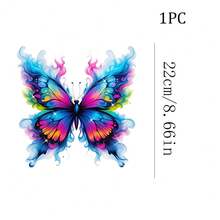 1/2/3 Stücke Farbverlauf Neon Wassernebel Strass Schmetterling Transferaufkleber | Traumhafte bunte DIY Bügelaufkleber, geeignet für Damen T-Shirts, Kleider, Leinwandtaschen - Mehrfarbig - Übersicht 12