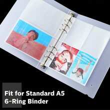 10pcs A5 Transparent Photo Album Inner Pages, Loose-Leaf Replacement Pages, Durable PP Material, Double-Sided Use, Suitable For Office Supplies, Business Cards And Photo Albums,Back To School,Card Holder - As Shown In the Figure - View 4