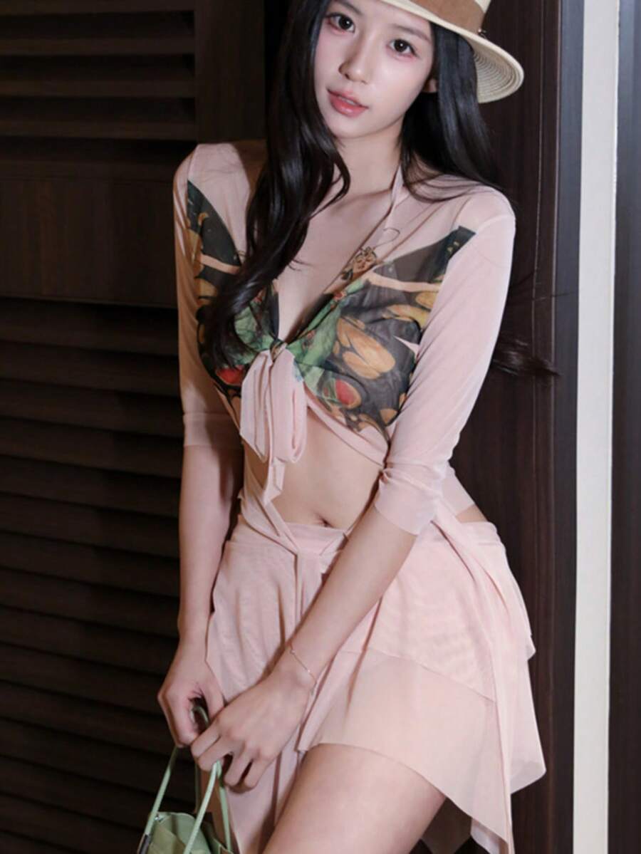 Women Bikini Sets - 22606 Pink - View 1