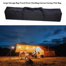 Large Storage Bag Travel Picnic Handbag Canvas Canopy Pole Bag Oxford Cloth Storage Tool Storage Bag Outdoor Supplies Camping Tent Swag Storage Pouch Tent Storage Bag Luggage Pack Pouch - Multicolor - View 7