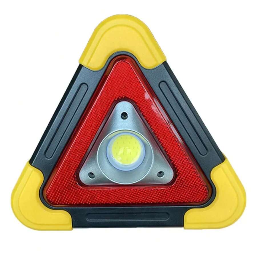 2-In-1 Emergency Triangular Warning Light, Emergency Alarm Lamp For Breakdowns, Portable Handheld Flashing Light - A - View 1