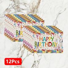 1件/4件/6件裝 家居裝飾 生日快樂圖案印花亞麻餐墊 四季適用 適合餐桌 可水洗 餐墊杯墊 廚房餐墊 家居用品 廚房用品 餐桌裝飾 - 彩色 - 查看 14
