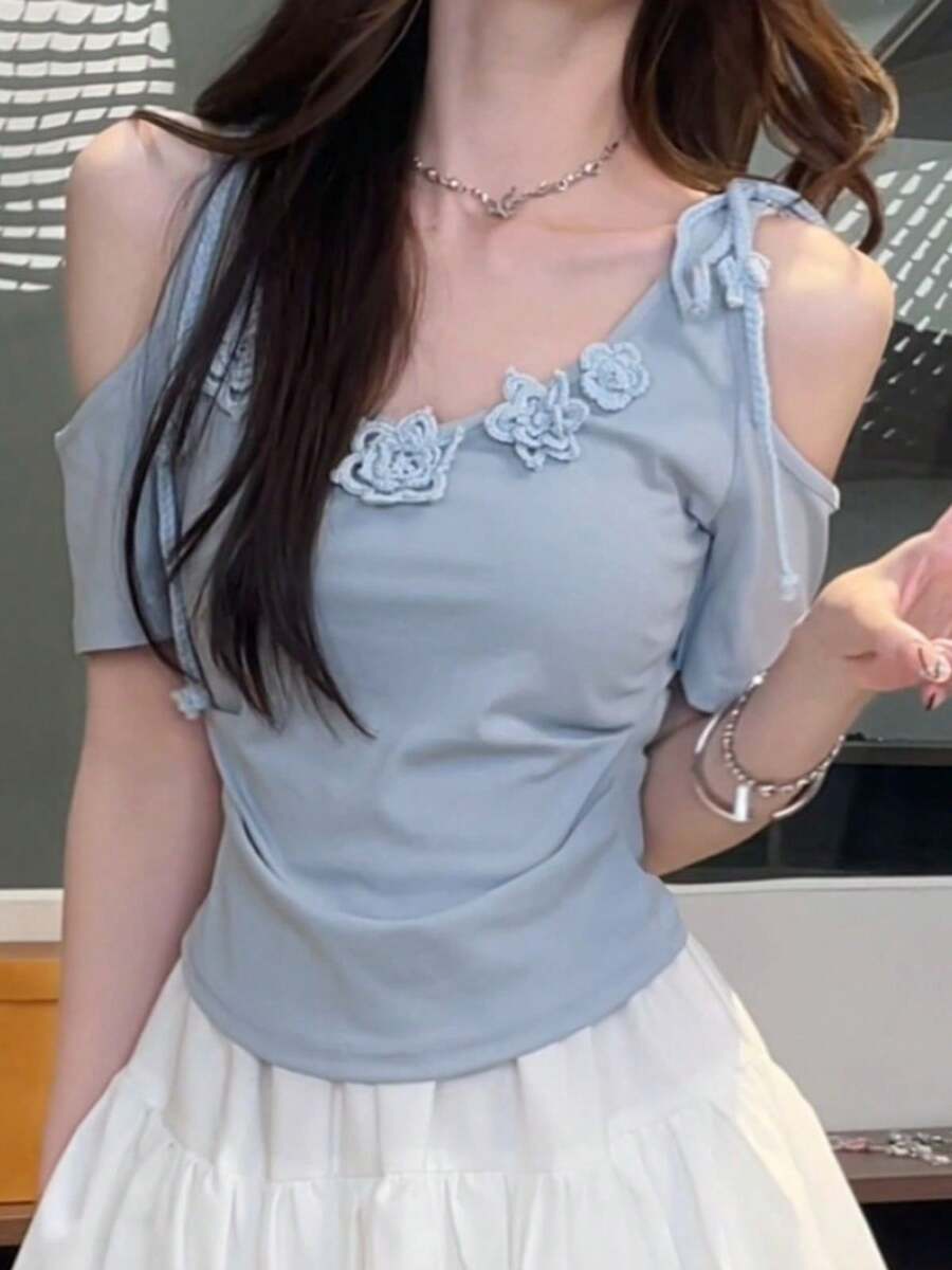 Women Tops - Blue - View 1