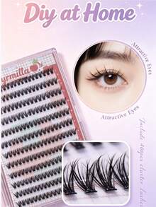 400pcs Manga Lash Clusters D Curl MIX 8-16mm Wispy Natural Lashes DIY Clusters Individual False Eyelashes, Easy To Wear, Reusable, For Daily Makeup Lash Clusters, Eyelash Clusters, Individual Eyelashes, Lashes, Fake Lashes - D - View 6