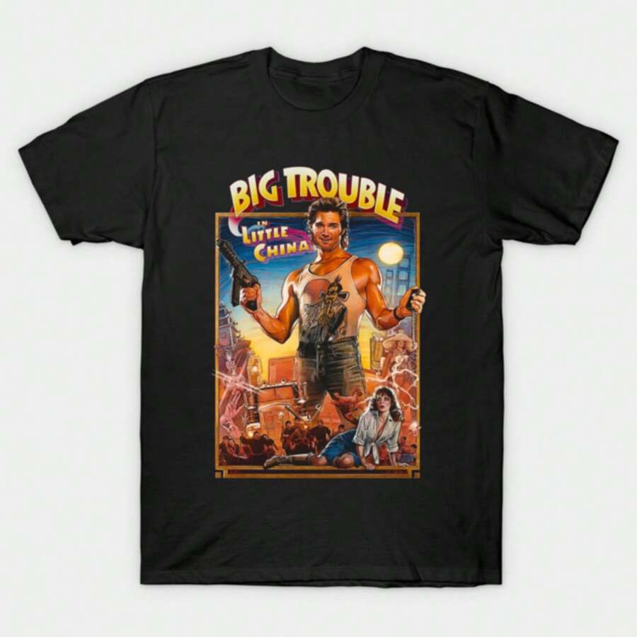 Vintage Pork Chop Express T-Shirt Retro Trucker Humor 186 Movie Fan Art Tee Men - 黑色 - 查看 1