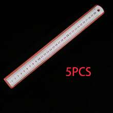 15-30cm Stainless Steel Metal Ruler, Precision Double-Sided Measuring Tool With Scale Markings, Durable Metal Steel Ruler, Suitable For Woodworking And Students, Accurate Measuring Instrument, Back To School - True Color - View 8