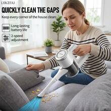 High Suction Upright Vacuum Cleaner, Portable Handheld Vacuum Cleaner For Home Use With Low Noise - Powerful Suction, Multi-Gear Adjustment, Large Capacity Battery, Long Runtime, LED Display With Anti-Tangle Design, Suitable For Home, Hard Floors, Sofa, Carpet, Pet Hair, 4-In-1 Lightweight Stick Vacuum Cleaner - White - View 11