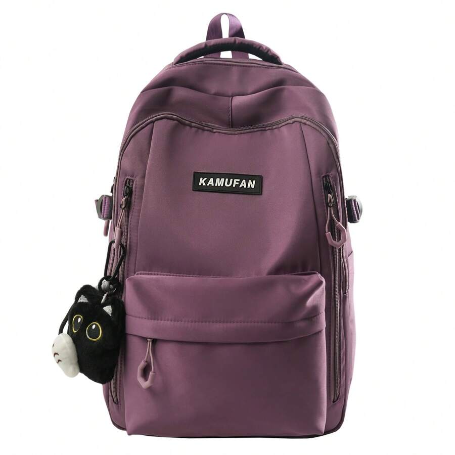 LECEY Mochila de gran capacidad para estudiantes de secundaria, preparatoria y universidad para mujeres - Morado - Ver 1