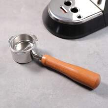 1pc 51mm Wooden Portafilter Handle Compatible With Dedica EC685 - Redwood - View 3