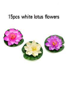 1/3/5/10pcs Artificial Floating Foam Lotus Leaf Decoration, Suitable For Pond, Aquarium And Stage, Realistic Lotus Leaf Green Plant, Fish Pond Simulation Lotus, Realistic Water Lily Micro Landscape, 10cm, Valentine's Day, Birthday, Graduation Gift Party Pack, Room, Home, Wall, Bathroom, Bedroom, Room Decor, Office Desk Accessories, Wedding Supplies, Wedding, Living Room - White - View 16