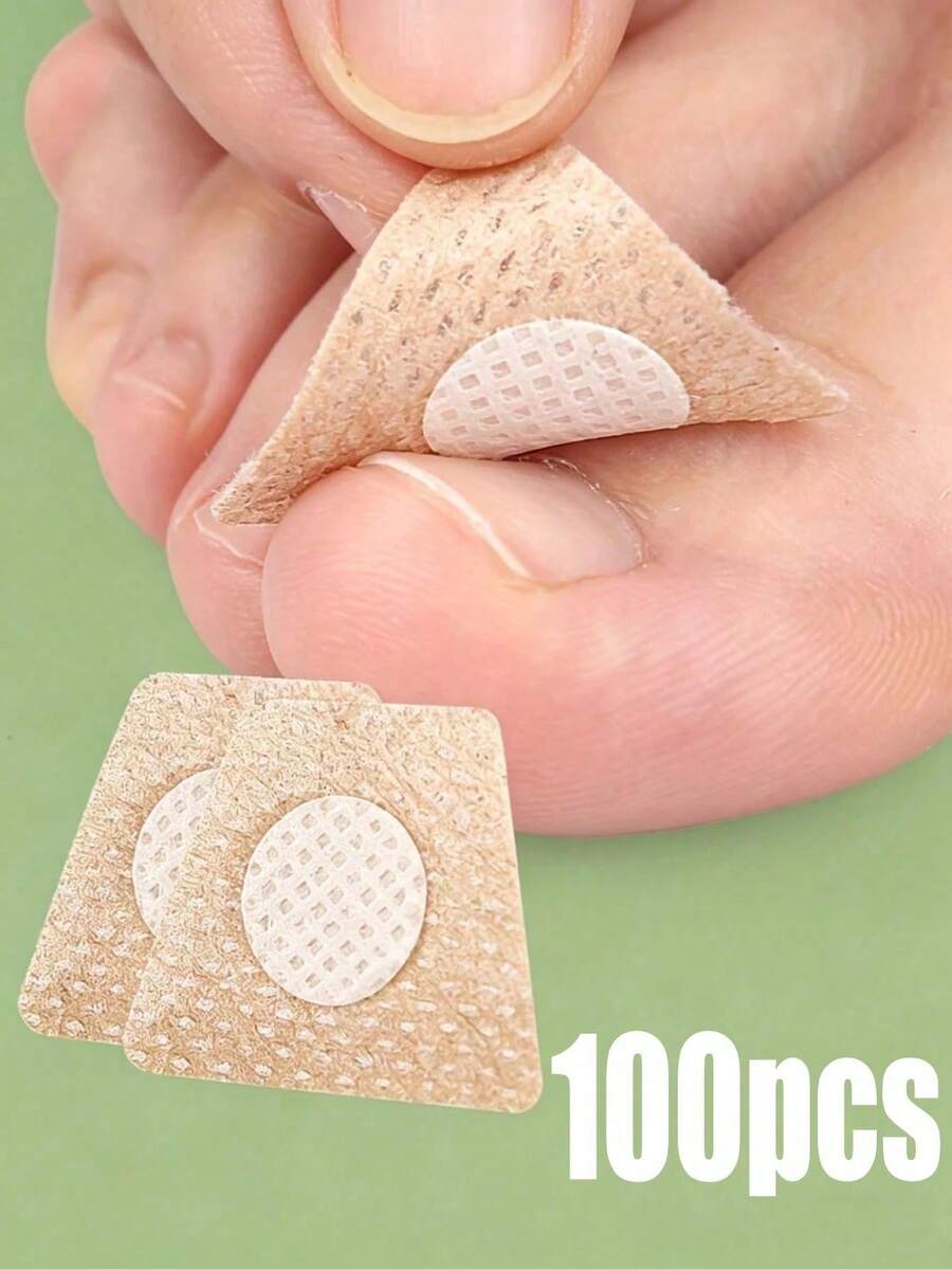 2/10/50/100pcs/Set Tea Tree Oil Nail Stickers, Invisible Wearable With Shoes, Thin & Breathable, Daily Care, Skin-Friendly Formula, Long-Lasting Adhesion, Focused On Foot Health, Perfect Assistant For Foot Care - Multicolor - View 1