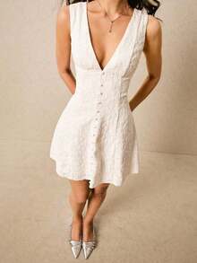Vestido blanco para mujer, vestido de fiesta, vestido de verano, vestido de mujer para cumpleaños, vestido de mujer para Pascua, vestidos de - Caqui - Ver 6