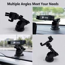 汽車吸盤式手機支架 適用於 Audi A3 A4 A5 A6 A7 A8 Q2 Q3 Q5 Q7 SLINE - 防震穩定 - 通用汽車內飾配件 - 安裝簡單 - 多角度可調 - A - 查看 4