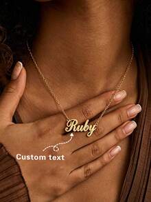 Kalung Huruf Kustom yang Modis, Serbaguna, Elegan, dan Dapat Disesuaikan, Hadiah untuk Teman, Kekasih, Keluarga, Ulang Tahun, Pemakaian Sehari-hari, Hari Jadi, Pesta, Hari Libur - Lapisan emas - View 1