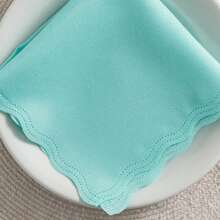 Fabric Napkin Set Of 50 Oxford Laser Finish - 薄荷藍 - 查看 2