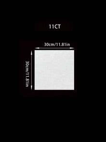 30*30cm White Cross Stitch Fabric, 11CT Medium Grid / 14CT Small Grid Aida Cloth 1pc, Uniform Mesh Precise Embroidery Base, Suitable For Fine Needlework Creation, Pattern Embroidery And Handmade Art Crafting - Cross-stitch Fabric - View 9