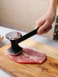 1件裝雙面重型肉鎚，人體工學廚房工具，適用於肉類嫩化、BBQ、戶外燒烤與烹飪、露營裝備，耐用廚房工具，牛排鎚、肉類嫩化器、肉鎚、肉壓碎器、油刷，家居裝飾，廚房用品，烹飪用品，廚房配件，居家必需品，女性禮物，廚師禮物 - 彩色 - 查看 9