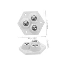 Cabilock 8pcs White Self-Adhesive Caster Wheels, Universal Rolling Wheels For Kitchen Appliances And Furniture - Default - View 2